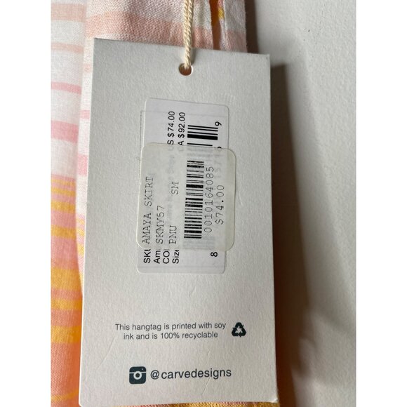 Carve Designs Women's Organic Cotton Button-Down Full Midi Skirt S NWT - Picture 5 of 7